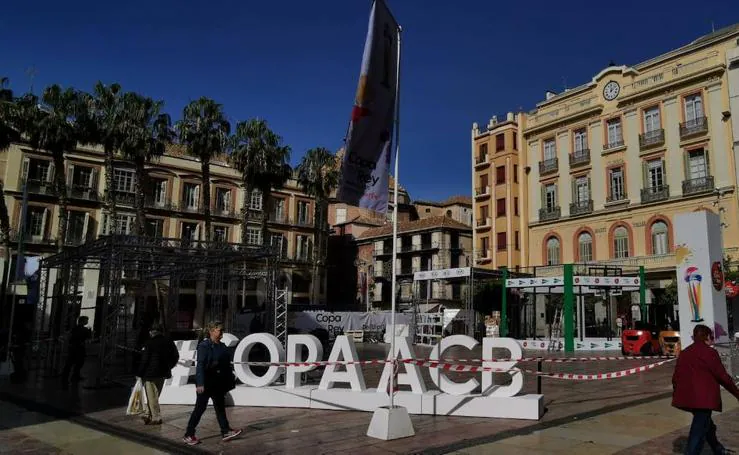Últimos preparativos para la Copa del Rey de baloncesto en Málaga