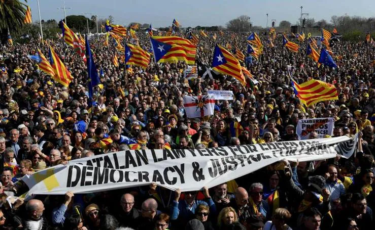 El acto de Puigdemont en Perpignan, en imágenes