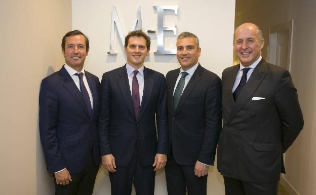 Albert Rivera visita las sedes de Málaga y Marbella de su nuevo despacho, Martínez-Echevarría