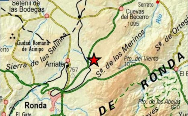 Un pequeño terremoto hace temblar la Serranía de Ronda