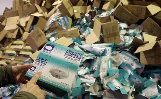 Detienen a un empresario por el robo de casi dos millones de mascarillas