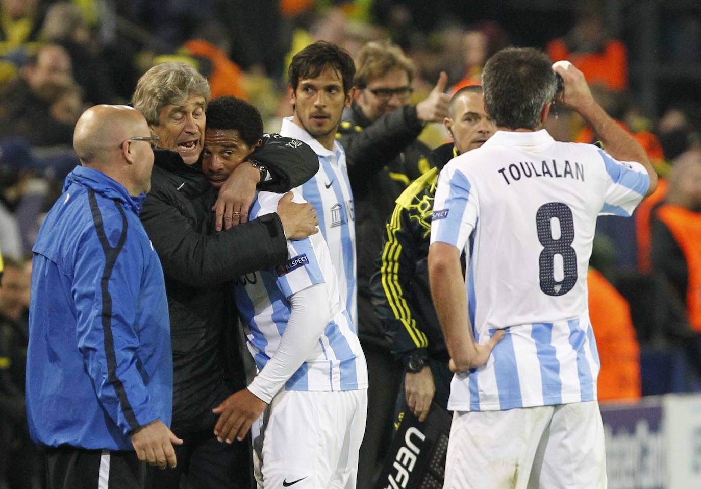 Las imágenes del Dortmund-Málaga, una eliminatoria apasionante y cruel