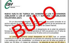 CSIF denuncia el 'bulo' sobre la supresión de la jubilación anticipada de los docentes