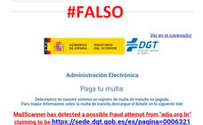 Paga tu multa: el correo falso que quiere suplantar a la DGT y robar tus datos