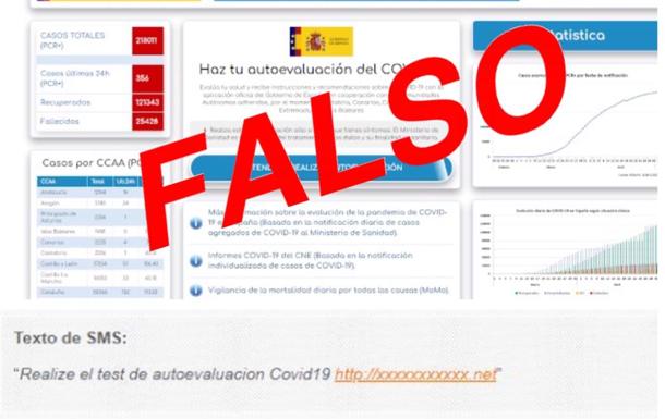 ¿Has recibido un SMS para una autoevaluación de COVID-19? No piques: es un fraude