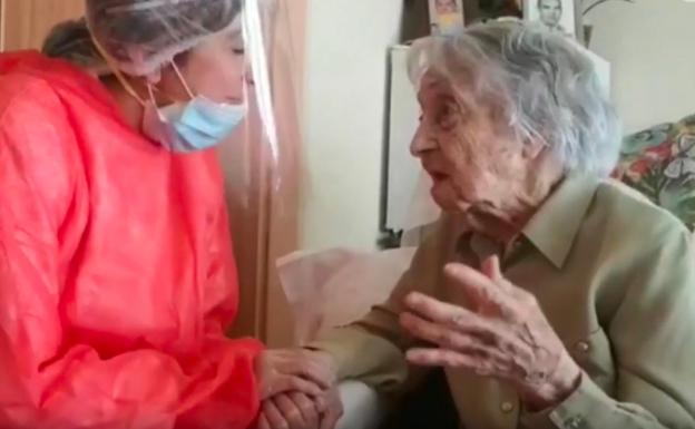 María Branyas, la mujer más anciana de España, supera el coronavirus a sus 103 años