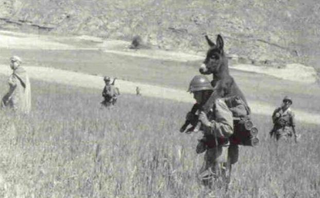 La realidad tras la foto del soldado cargando con un burro que se ha hecho viral