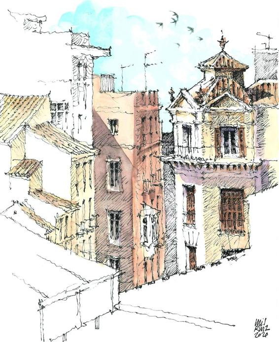 Cornisas, chapiteles y azoteas