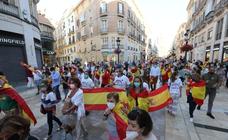 Protesta en la calle Larios de Málaga contra la gestión del Gobierno