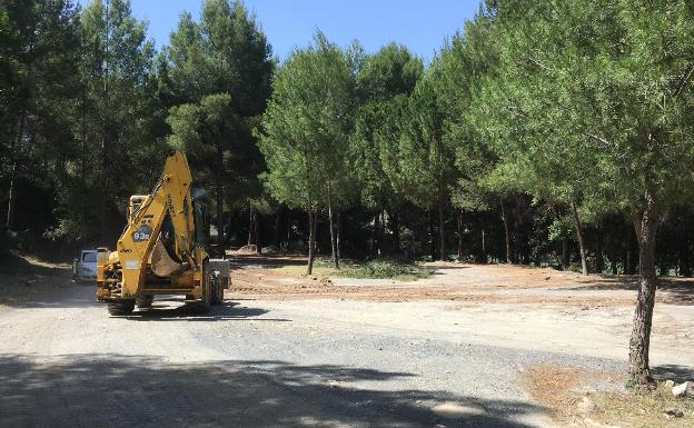 Comienzan las obras de adecuación de un nuevo parking en Álora para los visitantes del Caminito del Rey