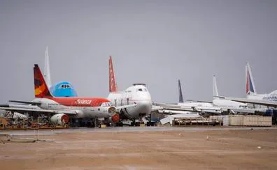 Madrid-Barajas y Teruel, los mayores aparcamientos de aviones de Europa