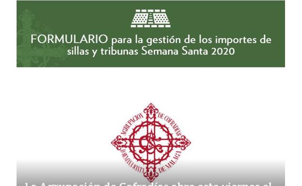 Los abonados del recorrido oficial de la Semana Santa pueden solicitar ya la devolución del dinero de las sillas