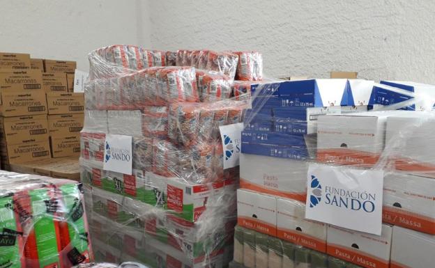 La Fundación Sando dona 15.000 kilos de alimentos durante la pandemia