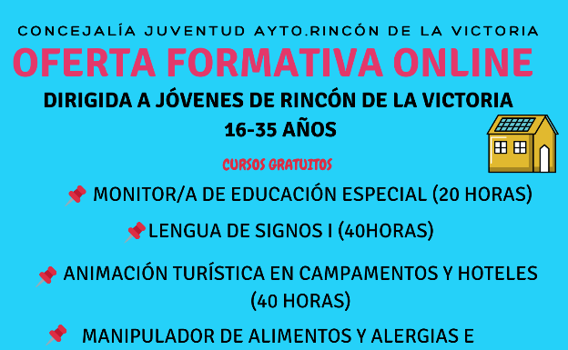 Más de 200 jóvenes participan en los cursos gratuitos 'on-line' de la oferta formativa del área