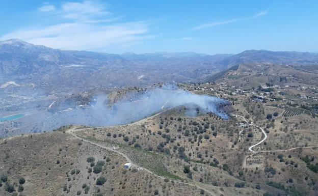 Extinguido un incendio forestal en un paraje de La Viñuela