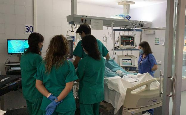 El Regional de Málaga estabiliza a cinco pacientes críticos gracias a una técnica que hace de corazón y pulmón