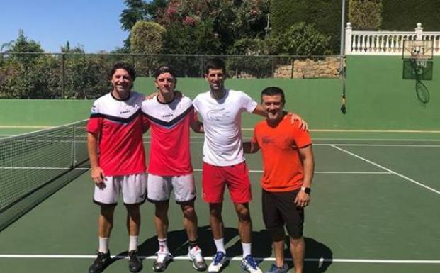 Davidovich, acompañante habitual de Djokovic en los entrenamientos