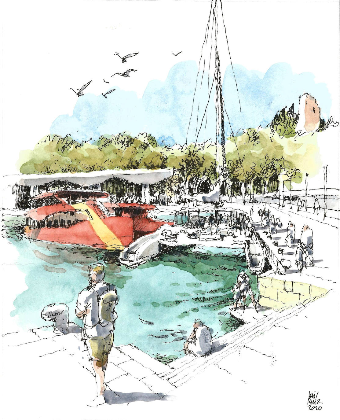 Hora punta en Muelle Uno