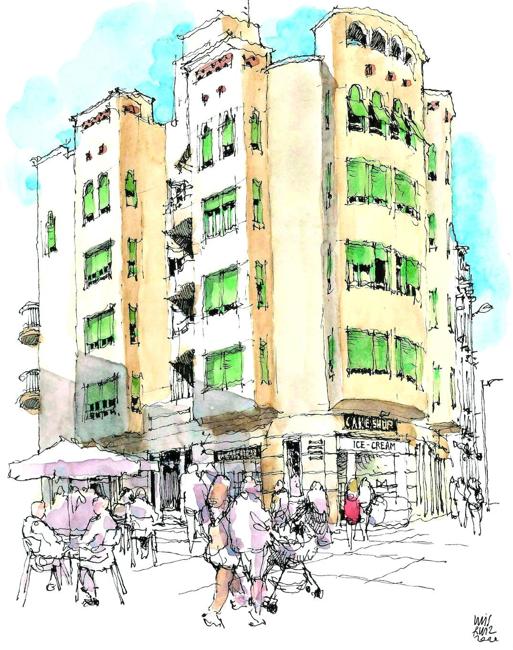 Palacios frente a la Alcazaba