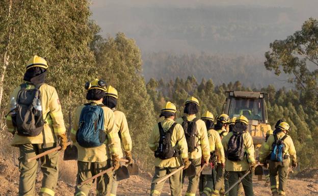 Moreno destaca la movilización de todos los recursos contra el incendio de Huelva, que ya está estabilizado