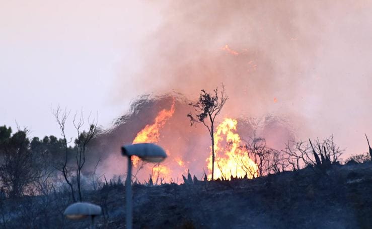 Bomberos intervienen en un incendio en Marbella