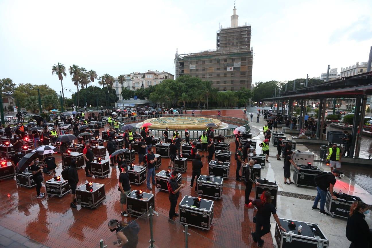 Protesta en Málaga del sector de la Cultura