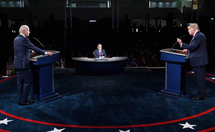 El primer debate electoral entre Donald Trump y Joe Biden, en imágenes