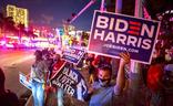 Simpatizantes del candidato demócrata Joe Biden se reúnen para expresarle su apoyo en Miami/CRISTOBAL HERRERA