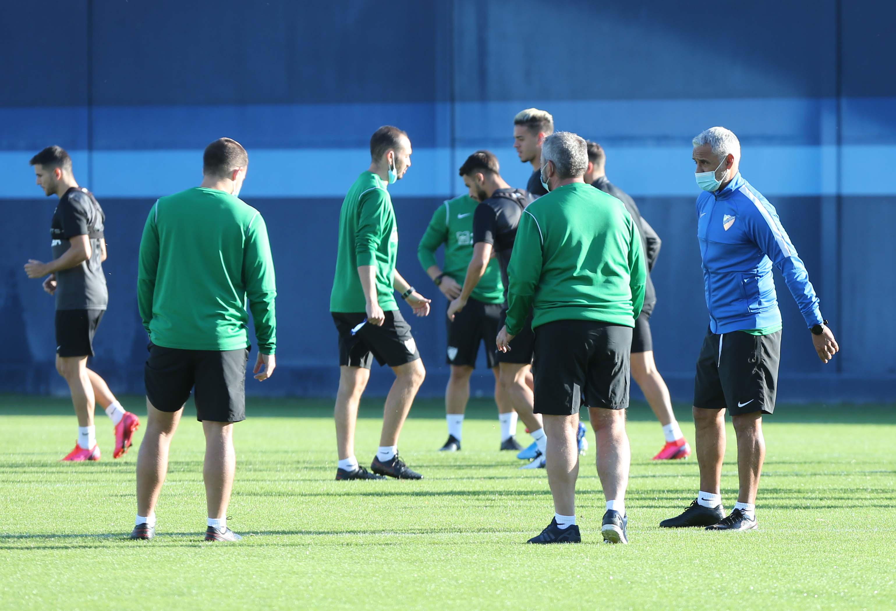 El entrenamiento del Málaga, en fotos