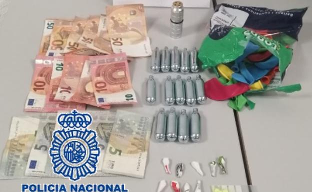 Intervienen un alijo de 'gas de la risa' en Málaga