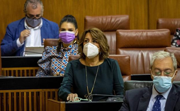 Susana Díaz urge a Moreno a elegir entre el PSOE-A y Vox para sacar adelante los presupuestos