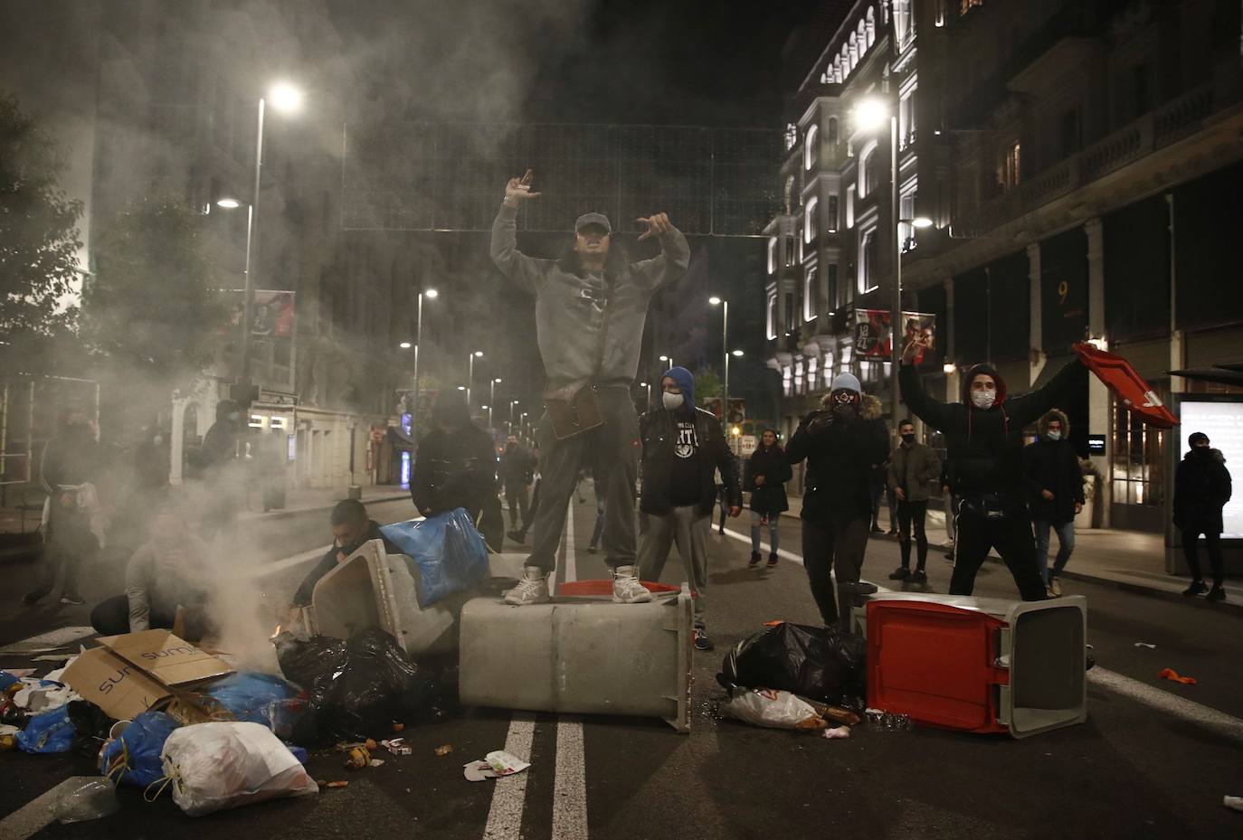 Noche de disturbios capitales como Madrid, Barcelona o Logroño