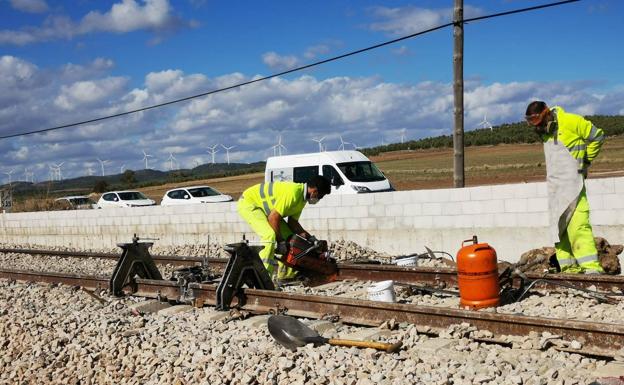 Restablecido el tráfico ferroviario entre Almargen y Campillos en el punto afectado por el temporal