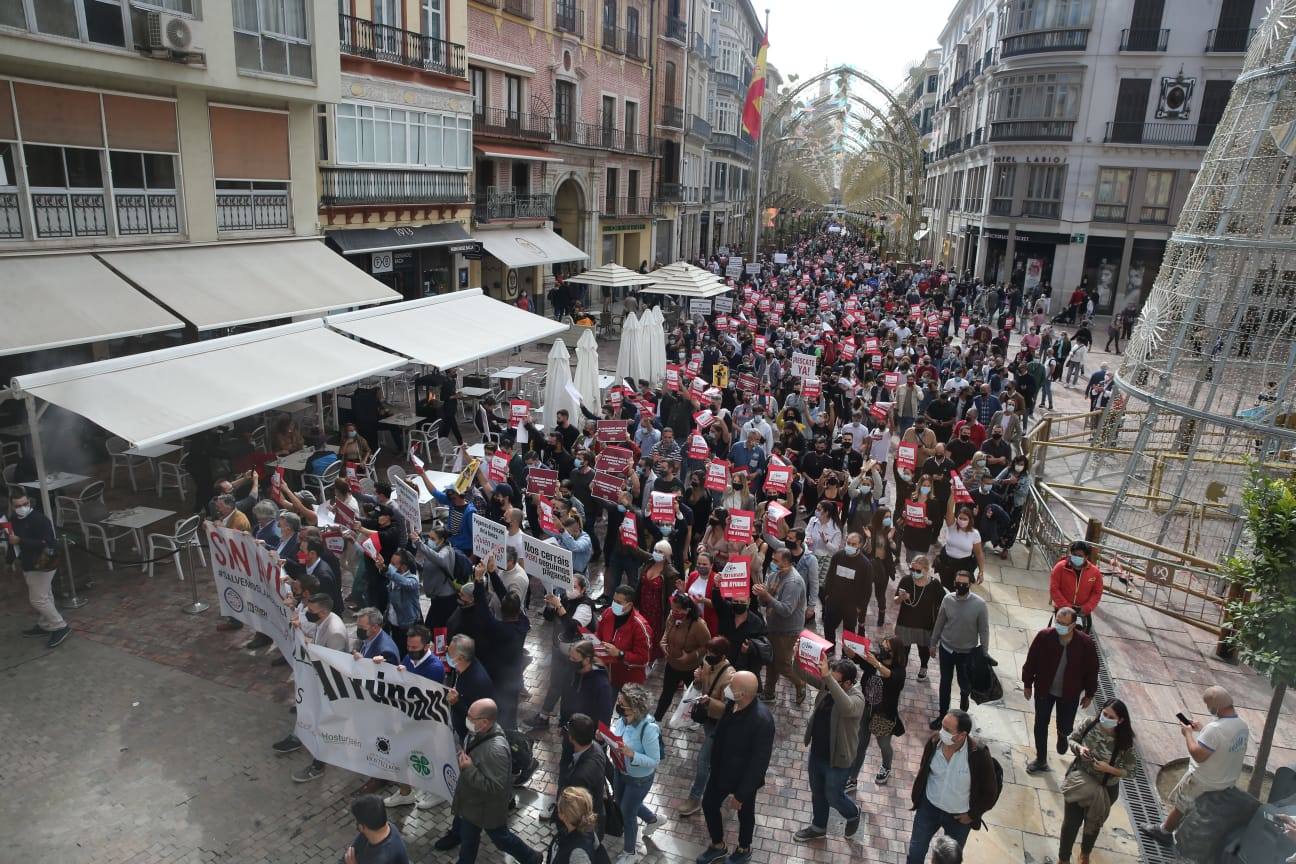 Protesta de los hosteleros de Málaga