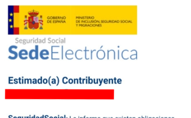 La Seguridad Social alerta de un falso mensaje enviado en su nombre