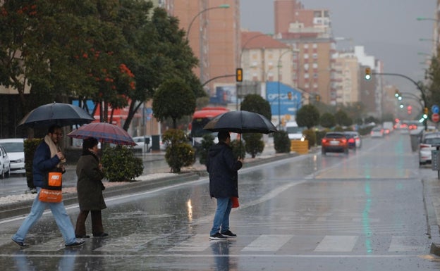 Aemet prevé lluvias de hasta 70 litros en Málaga entre el miércoles y el jueves