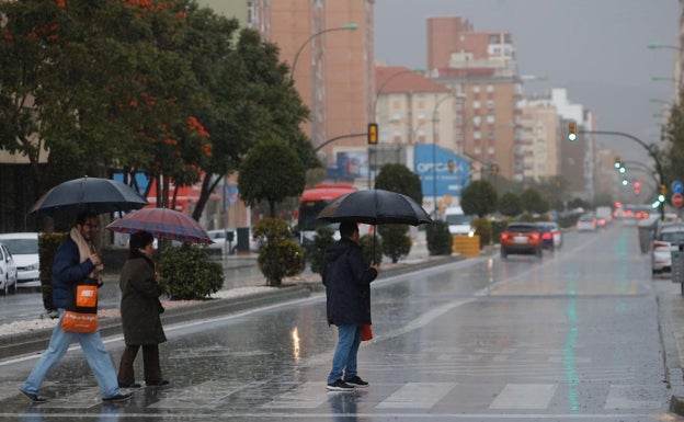 Aemet activa el aviso amarillo por lluvias de hasta 70 litros en Málaga