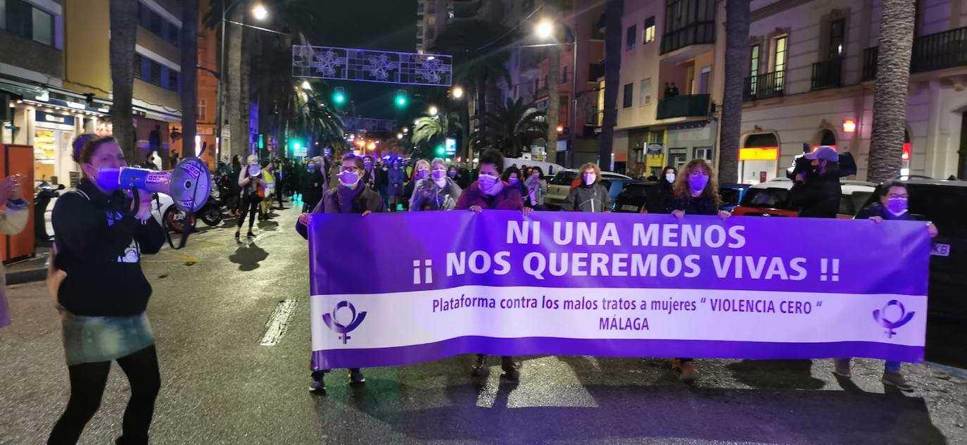 25-N en Málaga: Manifestación por el Día contra la violencia de género