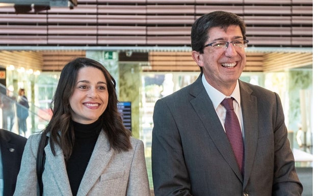 Arrimadas desautoriza a Marín y descarta una lista conjunta de Ciudadanos con el PP en Andalucía