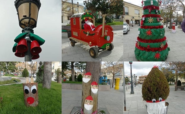 Villanueva del Trabuco decora sus calles con figuras navideñas elaboradas por vecinas a base de materiales reciclados