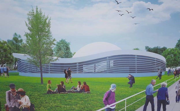 Los promotores del planetario junto al campamento Benítez piden la licencia para las obras
