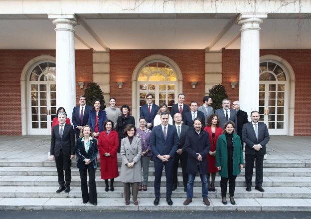 Foto de familia del Consejo de Ministros captada el pasado 14 de enero. eduardo parra / e. p./