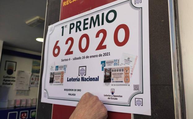 El primer y segundo premio de la Lotería Nacional toca en Málaga