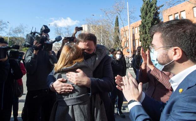 Forcadell al salir de la cárcel: «Que ningún voto independentista se quede en casa»