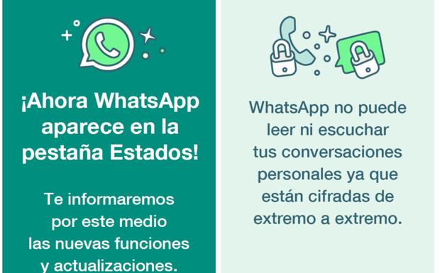 WhatsApp anunciará sus cambios y actualizaciones a través de los estados