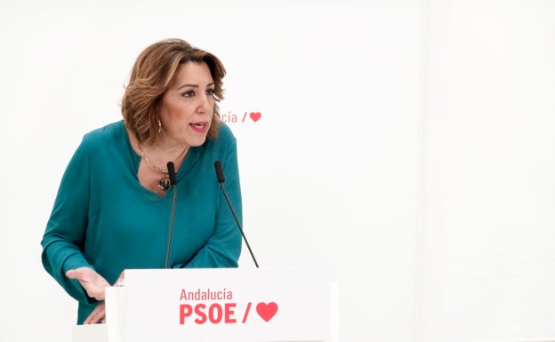 Susana Díaz exige que la Junta destine la mitad de su superávit a los ayuntamientos para combatir la pandemia