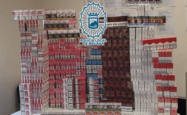 Intervenidas en Málaga más de 2.000 cajetillas de tabaco de contrabando que se iban a vender en una tienda