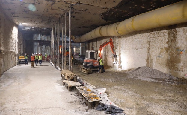 El túnel del metro de Málaga ya está casi a punto para la conexión de los dos tramos en el Centro