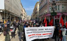 Unas 300 personas se movilizan en apoyo a Pablo Hasél en Málaga