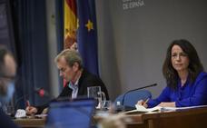 Fernando Simón y Silvia Calzón, en la rueda de prensa de este jueves/E. PRESS